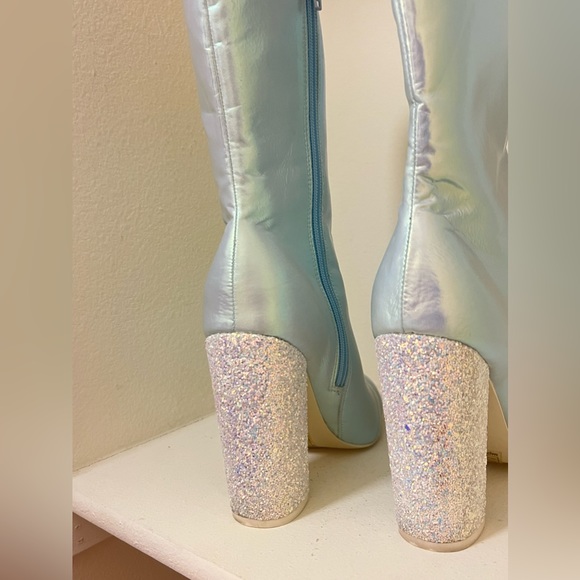 Pre-Owned Sparkl Fairy Couture Light Blue Mini Boot Sz US 8 - Picture 6 of 6